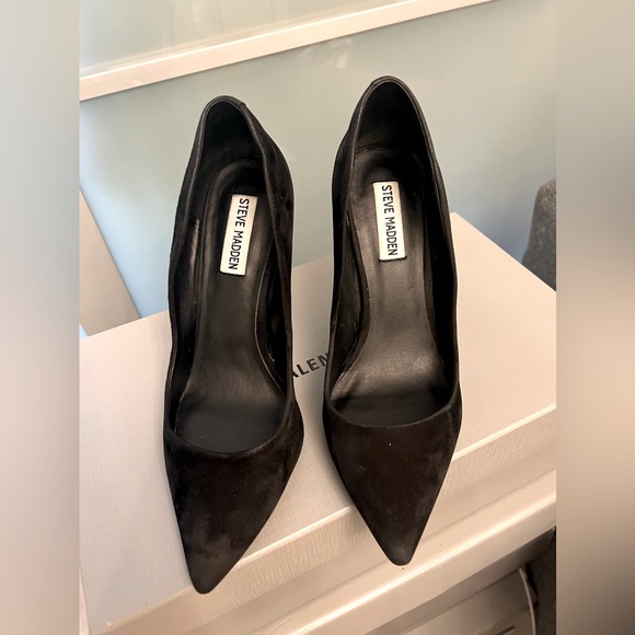 Steve Madden suede black pumps 38 / 8 - Picture 3 of 8